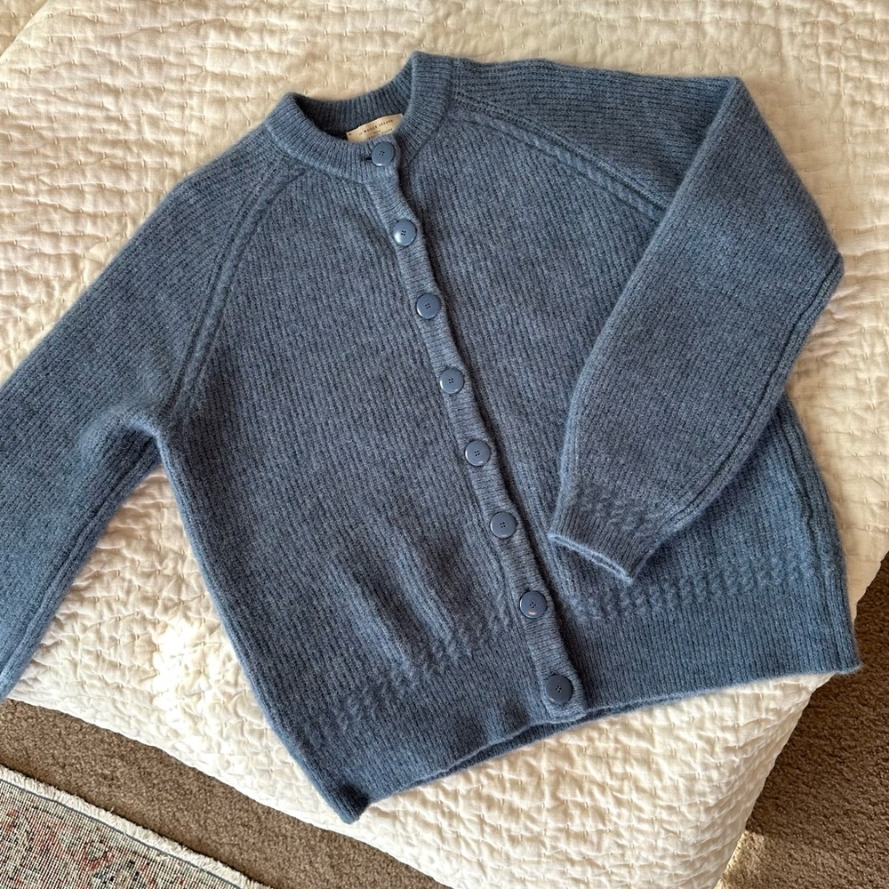 Sezane Ice Blue Othello Cardigan